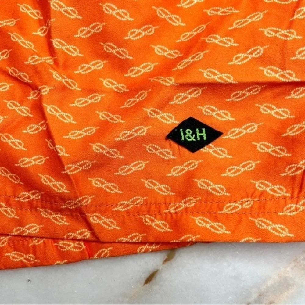 Islandhaze Orange Volley Swim Shorts XXL 17in Beach Surf‎ Vacation Mens NWT
